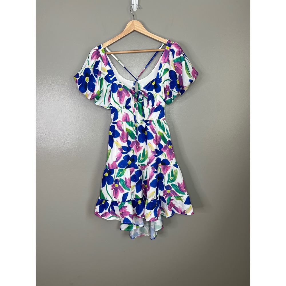 Princess Polly Tate mini multi floral dress size 8 party summer travel